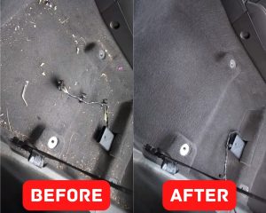 Before and After Cleaning Car
